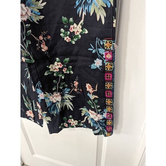 Johnny Was Workshop Easy Linen Jumpsuit Women's‎ size Small black floral NWTs - Picture 9 of 12